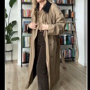 NWT Made in Korea Vintage London Fog Trench Coat w/ removable collar and liner